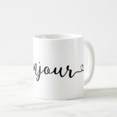 Mug Bonjour Design français (Devant droit)