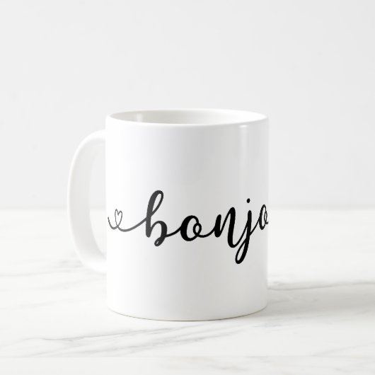 Mug Bonjour Design français (Devant gauche)