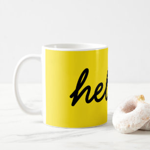 Mug bonjour design heureux