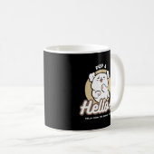 Mug Bonjour du côté écorché - Jolie conception chien (Devant droit)