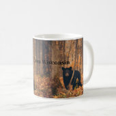 Mug Bonjour du Wisconsin avec l'ours noir (Devant droit)