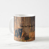 Mug Bonjour du Wisconsin avec l'ours noir (Devant gauche)