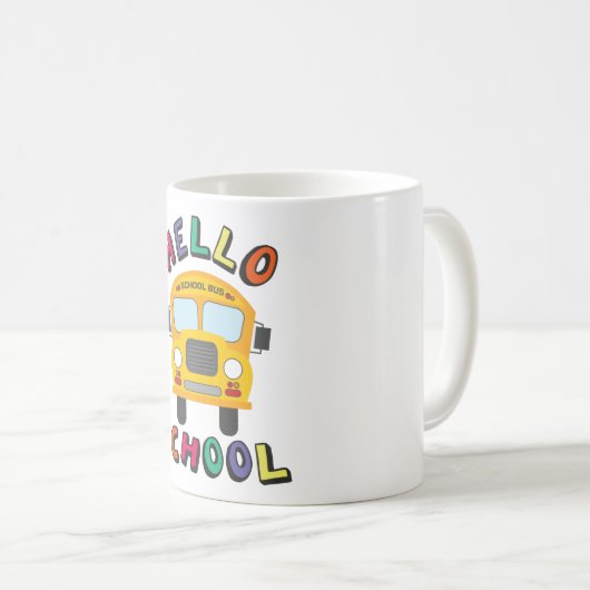 Mug Bonjour école (Devant droit)