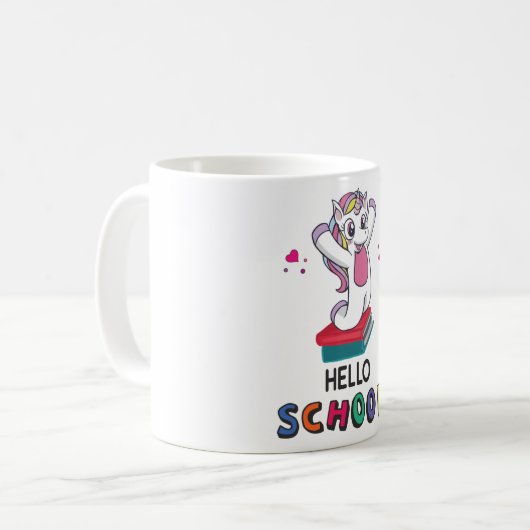 Mug Bonjour école (Devant gauche)