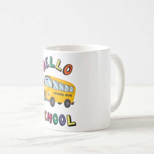 Mug Bonjour école (Devant droit)