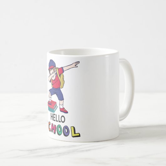 Mug Bonjour école (Devant droit)