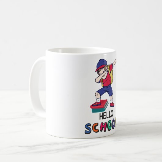 Mug Bonjour école (Devant gauche)