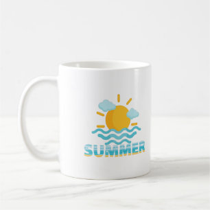 Mug Bonjour école, Bonjour été vacances soleil