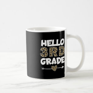 Mug Bonjour Empreinte de léopard de 3e année Enseignan
