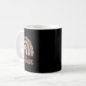 Mug Bonjour Enseignant de 3e année Leopard Rainbow Ret (Devant gauche)