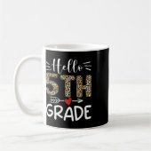 Mug Bonjour équipe de cinquième année Léopard 1er jour (Gauche)