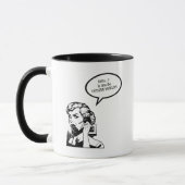 Mug Bonjour ? Est ce le MONDE EXTÉRIEUR ? ! Rétro (Gauche)