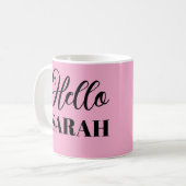 Mug Bonjour et votre nom (Devant gauche)