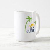 Mug Bonjour Été Soleil Et Palmiers (Devant droit)