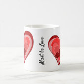 Mug Bonjour, être amoureux, profiter des coeurs de la (Centre)