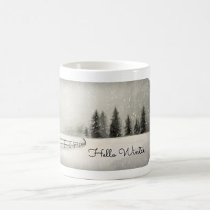 Mug Bonjour Forêt D'Hiver En Neige