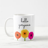 Mug Bonjour Gorgeous Gerbera Daisies Girly Chic Floral (Gauche)