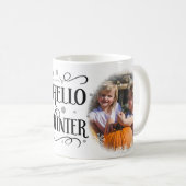 Mug Bonjour hiver 2 vacances photo (Devant droit)