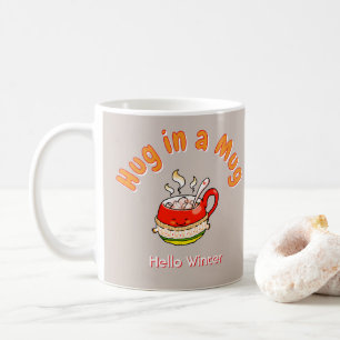 Mug Bonjour illustration câline de Noël 'Câlin dans un