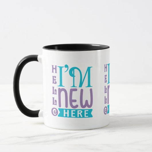 Mug Bonjour, je suis nouveau ici (Gauche)