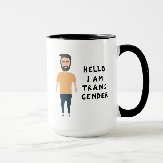 Mug Bonjour, je suis transgenre (Droite)