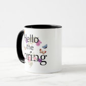 Mug Bonjour La Fleur De Printemps (Devant gauche)
