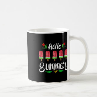 Mug Bonjour l'été drôle design de pastèque glace Lo