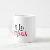 Mug bonjour magnifique (Devant gauche)