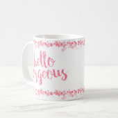 Mug Bonjour magnifique par The Spotted Olive (Devant gauche)