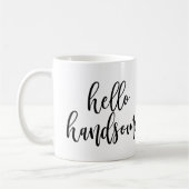 Mug Bonjour manuscrit manuscrit noir beau (Gauche)
