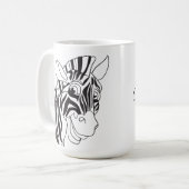 Mug Bonjour marquant avec des lettres le beaux noir et (Devant gauche)