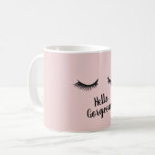 Mug Bonjour mèches magnifiques d'oeil (Devant gauche)