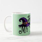 Mug Bonjour Mes Jolies, Casquette de sorcières (Gauche)