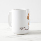 Mug Bonjour mignon ours Brown Teddy Bear (Devant gauche)
