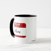 Mug Bonjour mon nom est Arlene (rouge) (Devant gauche)
