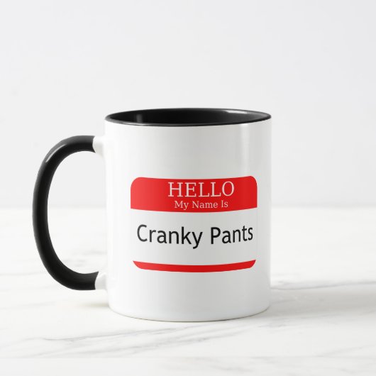 Mug Bonjour Mon Nom Est Cranky Pants (Gauche)