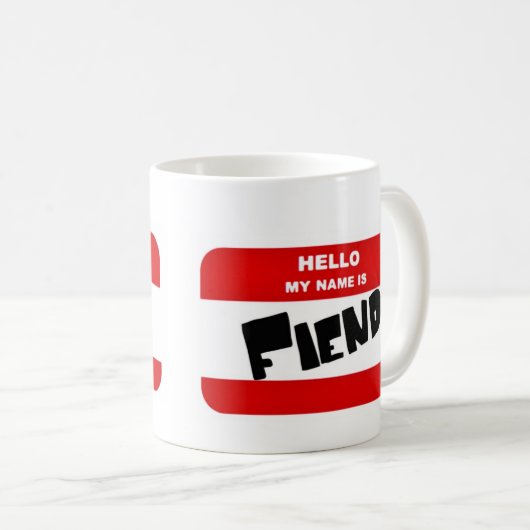 Mug Bonjour, mon nom est DÉMON (Devant droit)