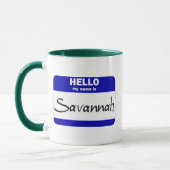 Mug Bonjour mon nom est la savane (bleue) (Gauche)