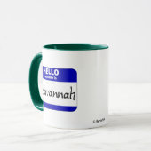 Mug Bonjour mon nom est la savane (bleue) (Devant gauche)