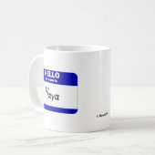 Mug Bonjour mon nom est le Maya (bleu) (Devant gauche)