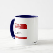 Mug Bonjour mon nom est Léon (rouge) (Devant gauche)