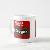 Mug Bonjour Mon nom est McGregor Scottish Clan Tartan (Devant gauche)