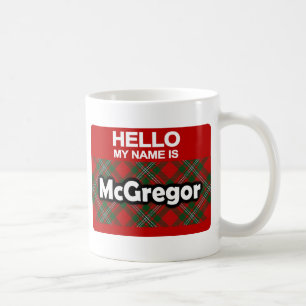 Mug Bonjour Mon nom est McGregor Scottish Clan Tartan