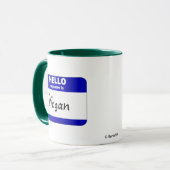 Mug Bonjour mon nom est Megan (bleue) (Devant gauche)