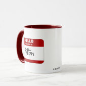 Mug Bonjour mon nom est Milton (rouge) (Devant gauche)