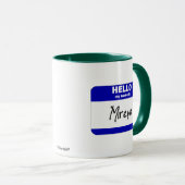 Mug Bonjour mon nom est Mireya (bleu) (Devant droit)
