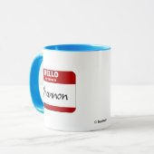 Mug Bonjour mon nom est Rhiannon (rouge) (Devant gauche)