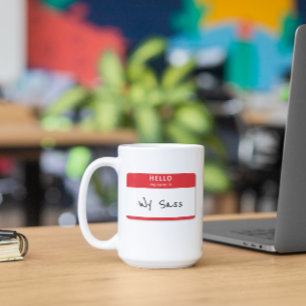 Mug Bonjour Mon nom est Rude ou drôle personnalisable