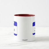 Mug Bonjour mon nom est Simon (bleu) (Centre)