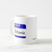 Mug Bonjour mon nom est Stephanie (bleue) (Devant gauche)